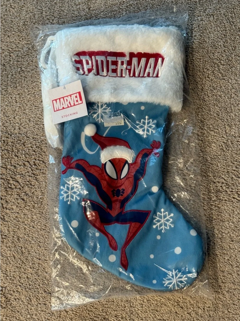 NWT✨Marvel Spider-Man Blue and Red Holiday Stocking